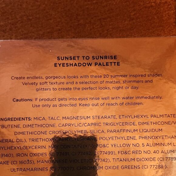 ICONIC 20 Eyeshadow Palette Gold Browns Pinks Matte & Metallic Sunset To Sunrise - Picture 5 of 7